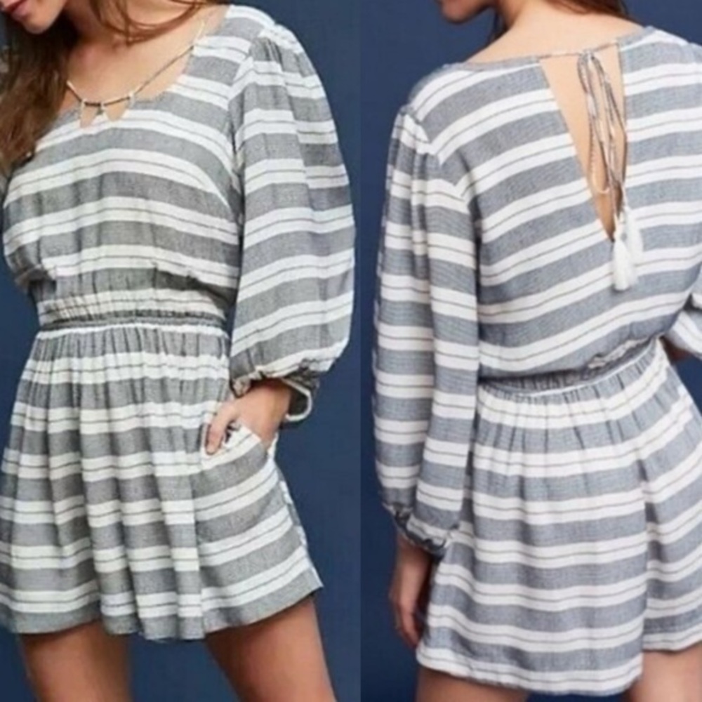 Anthropologie Holding Horses Striped Romper Size XL - Picture 1 of 9
